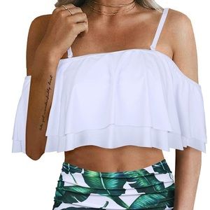 NEW Ruffled Bikini Top - M
